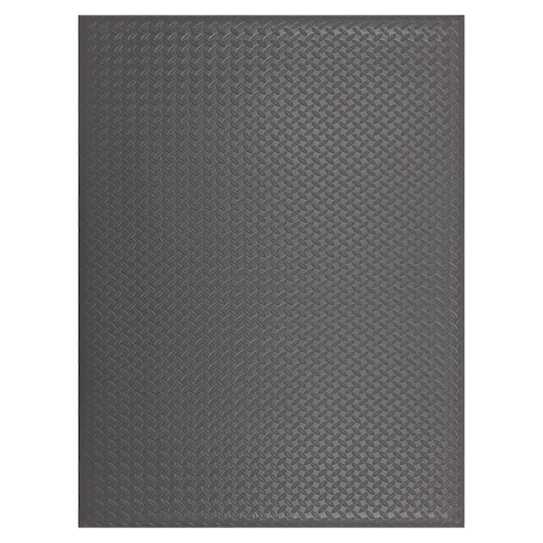 Footlover Diamond Gray 36 in. x 48 in. Vinyl Indoor/Outdoor Anti Fatigue Mat