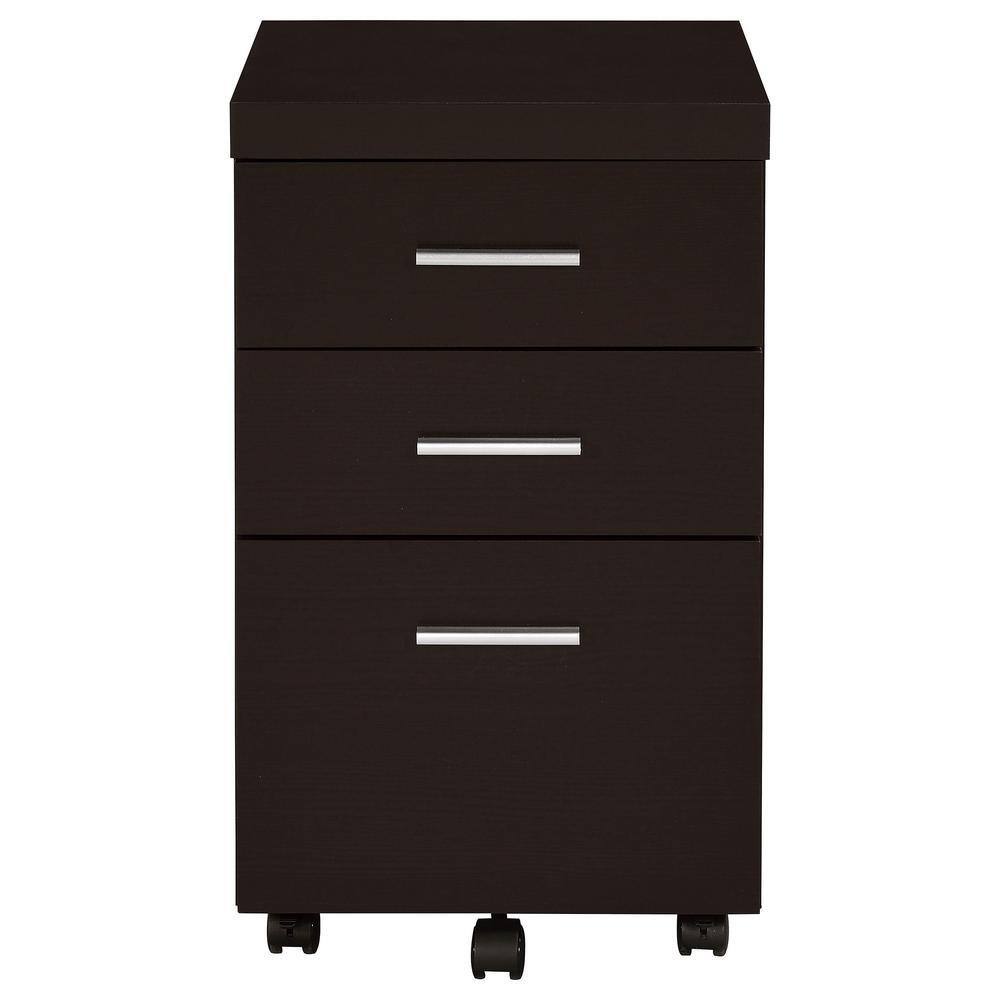 Black 3-Drawer Lockable Mobile Storage Cabinet