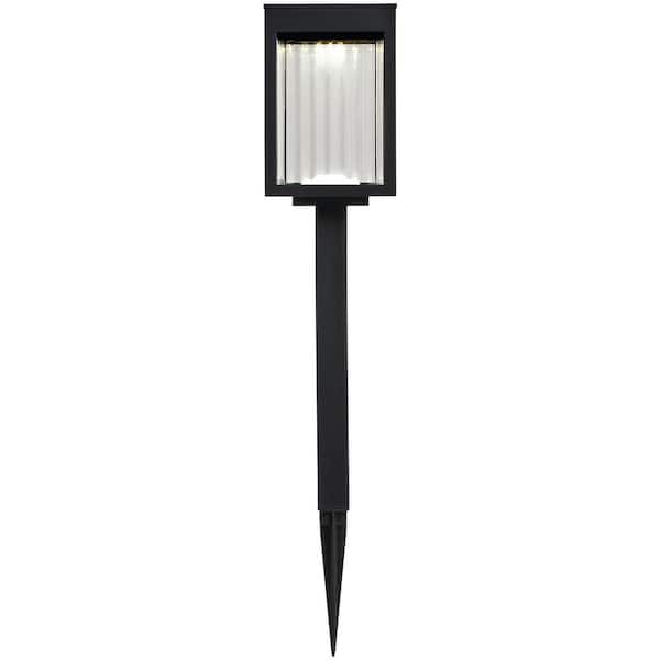 Hampton Bay Windy Ridge 10 Lumen Black LED Weather Resistant