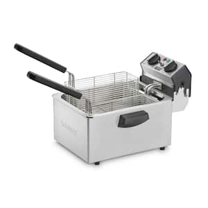 8.5 lb. 1800W Professional Deep Fryer with Dual Frying Baskets - 120V