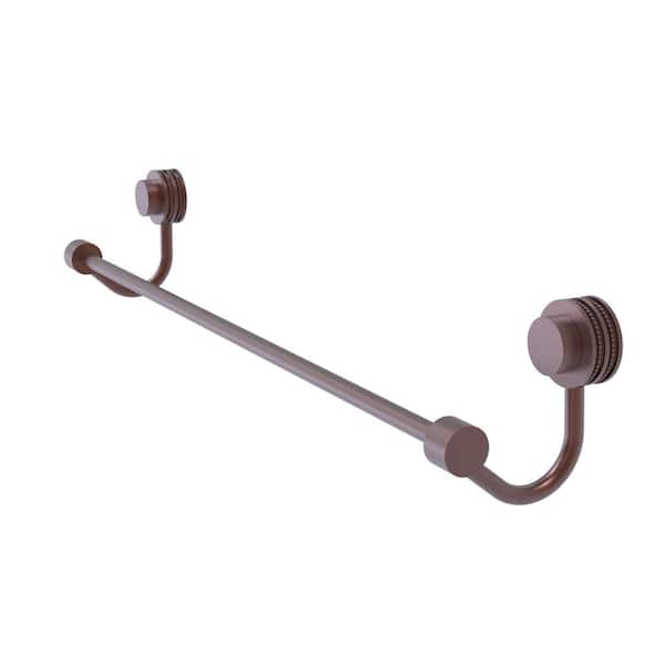 Allied Brass Venus Collection 36 in. Wall Mounted Towel Bar with Dotted Accent in Antique Copper