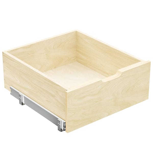 19.5 in. W Kitchen Pantry Drawer, Hard Close Pull Out Cabinet Organizer Drawer with Full Extension Rail Slide-Natural
