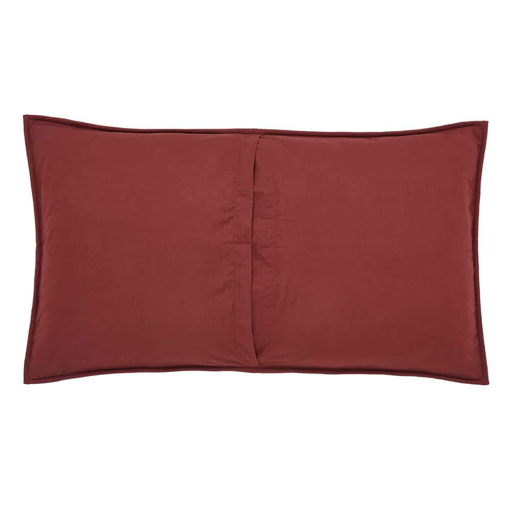 Connell King Burgundy Cotton Patchwork Quilted Sham