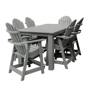 Muskoka 7-Pieces Counter Bistro Recycled Plastic Outdoor Dining Set
