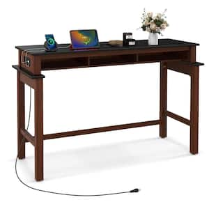 Black and Walnut 36 in. Bar Table