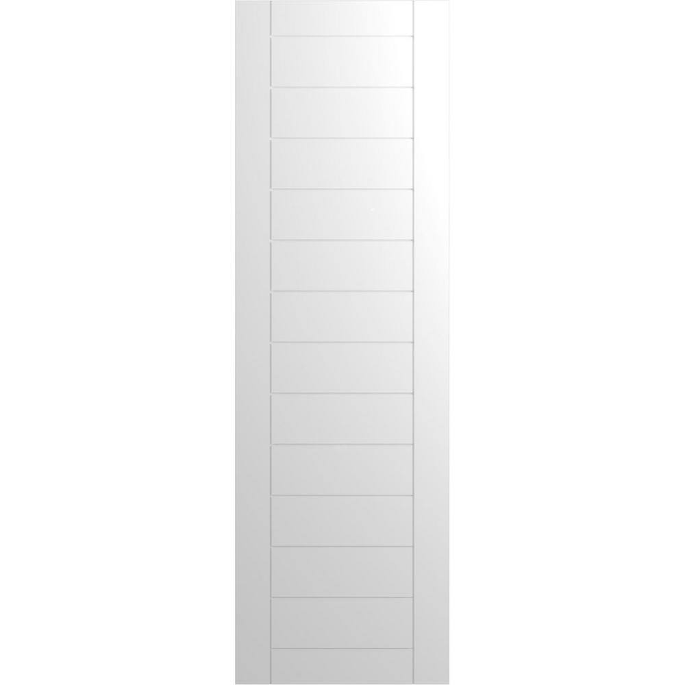 15 in. x 69 in. PVC True Fit Horizontal Slat Framed Modern Style Fixed Mount Board and Batten Shutters Pair in White price history on PriceWatchPro