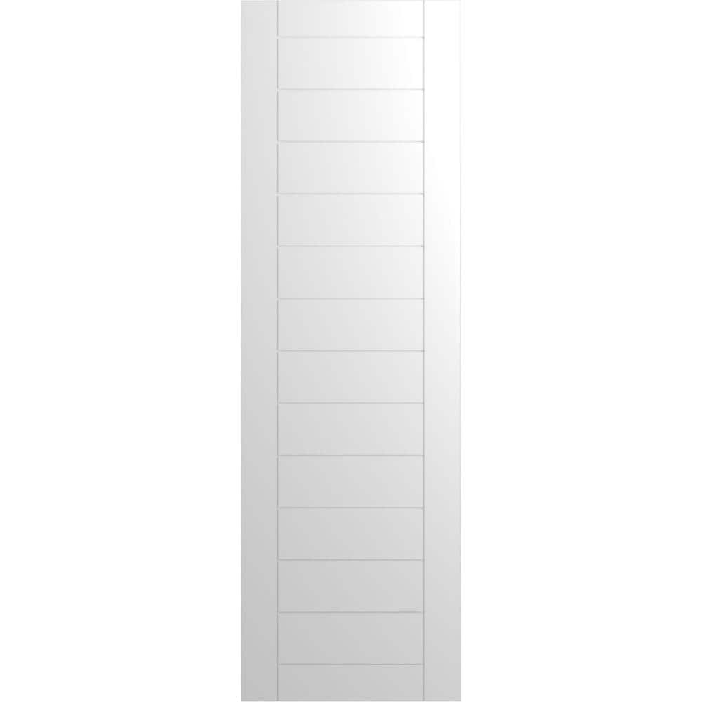 18 in. x 27 in. PVC True Fit Horizontal Slat Framed Modern Style Fixed Mount Board and Batten Shutters Pair in White price history on PriceWatchPro