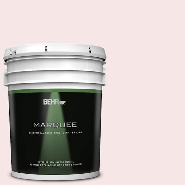 BEHR MARQUEE 5 gal. #120A-1 Light Chiffon Semi-Gloss Enamel Exterior Paint & Primer