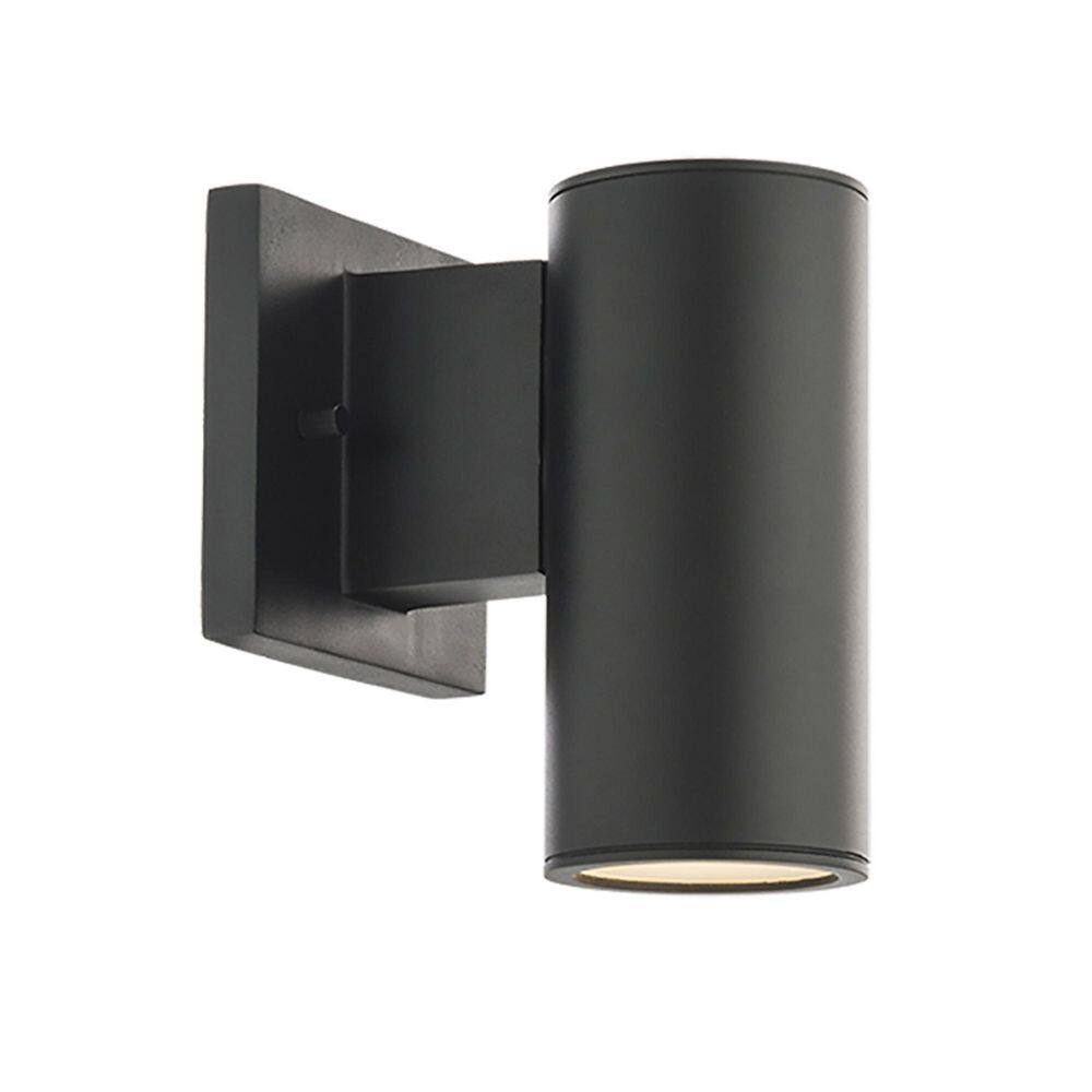 Cylinder 8 in. Black Outdoor/Indoor Cylinder Sconce Hardwired Integrated LED Selectable CCT-1 Direction Light Output price history on PriceWatchPro