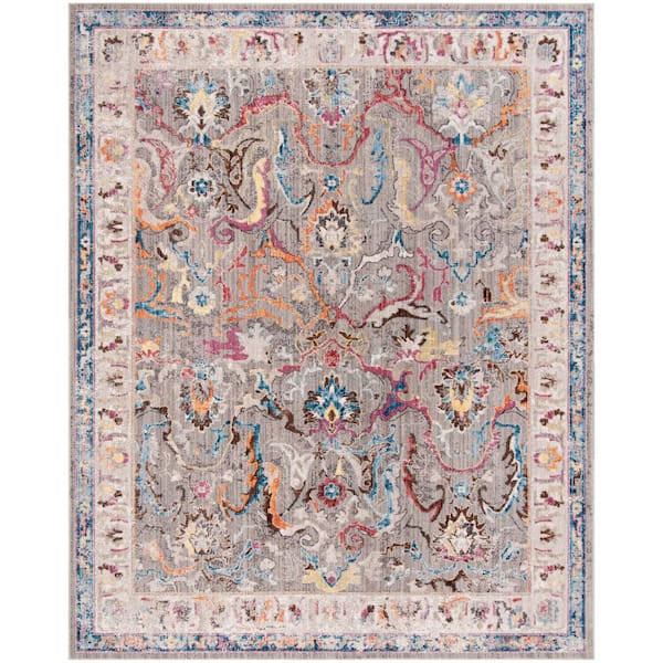Bristol Gray/Ivory 9 ft. x 12 ft. Border Area Rug