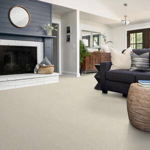 Boxton - Crisp Linen - Beige 32.7 oz. Nylon Pattern Installed Carpet