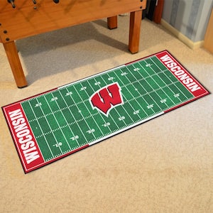 University of Wisconsin 3 ft. x 6 ft. Football Field Runner Rug