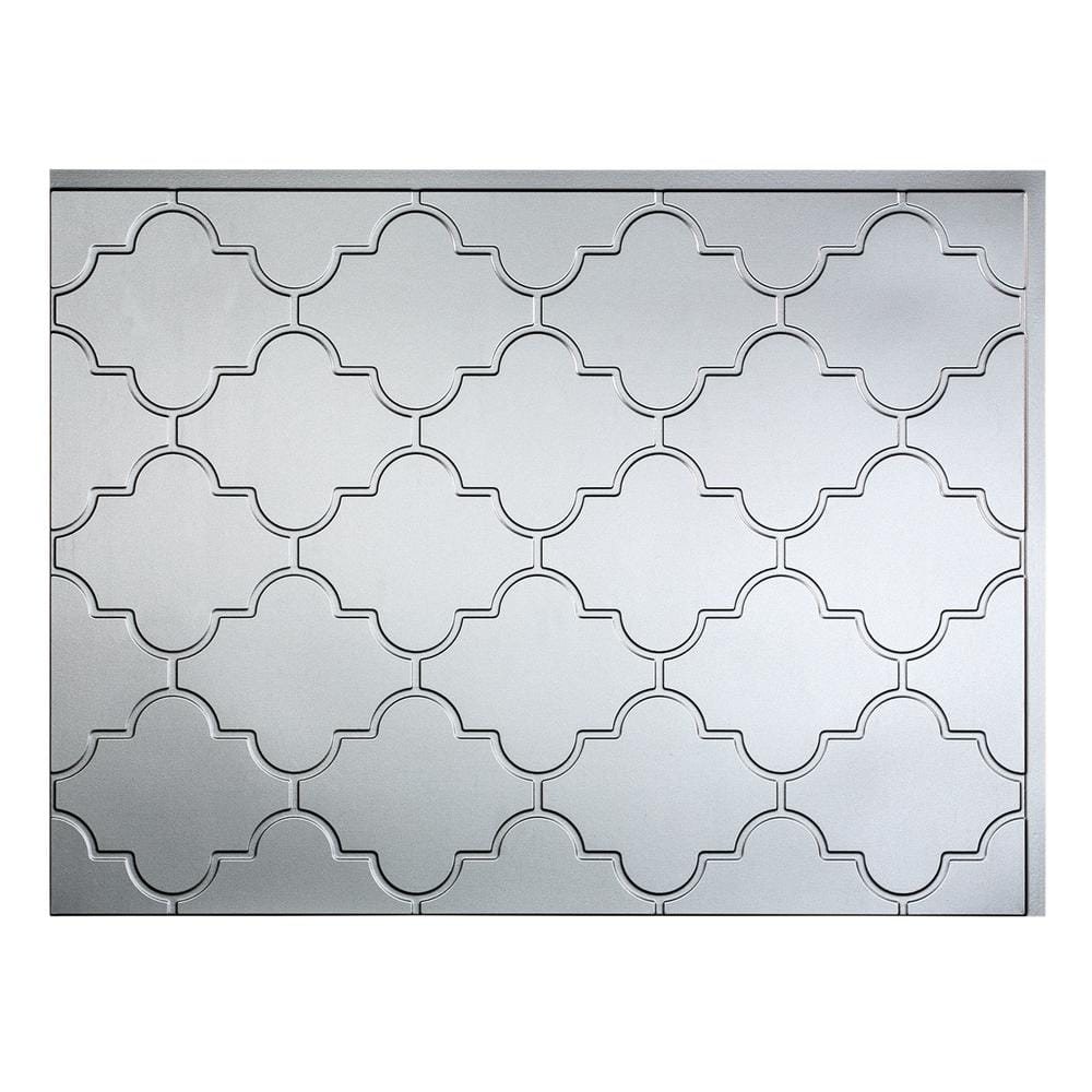 Argent Silver Vinyl Decorative Backsplash Tiles Kit