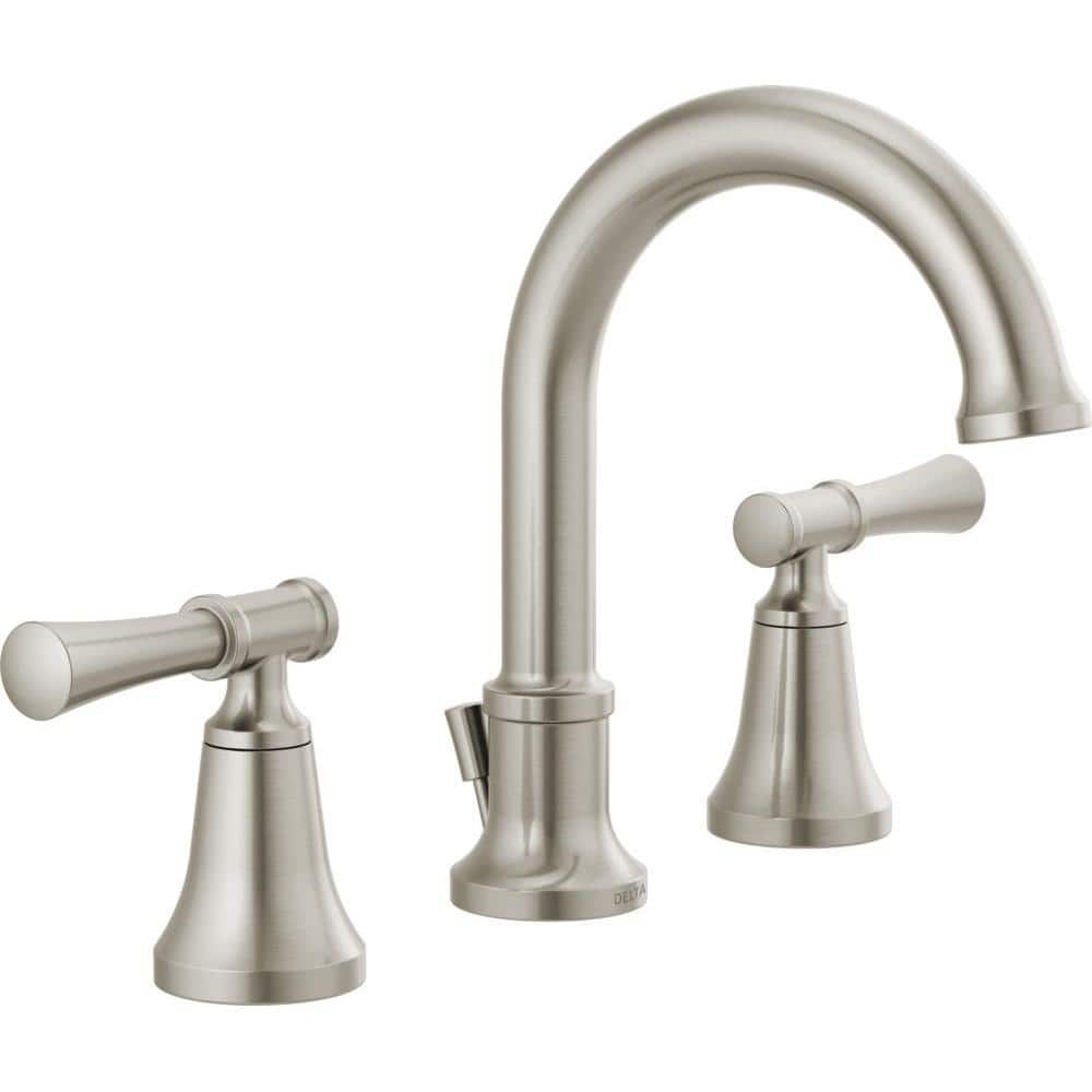 Delta Chamberlain 8 2024 in. Widespread 2-Handle Bathroom Faucet in SpotShield Brushe