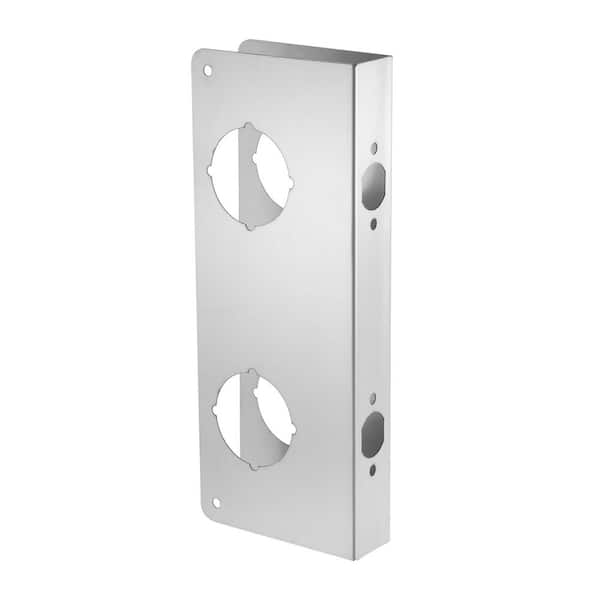 1-Pack 2-3/4 in Backset 1-3/8 in Thickness Stainless Steel Lock and Door Reinforcer Plate for Home Security