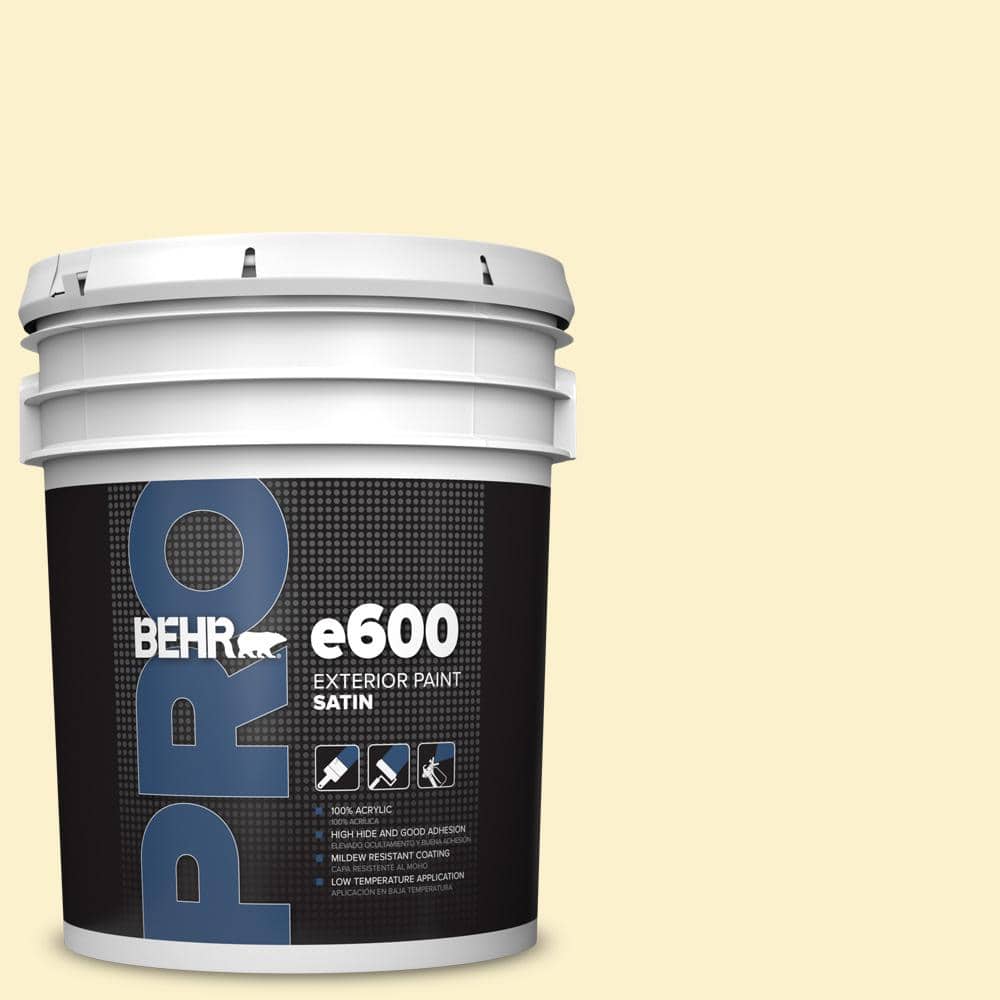 BEHR PRO 5 gal. 370A1 Moon Mist Satin Exterior Paint PR64005 The