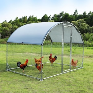 9.2 ft. W x 6.2 ft.L x 6.5 ft.H Large Metal Chicken Coop Steel Wire Net Cage Poultry Cage for Outdoors