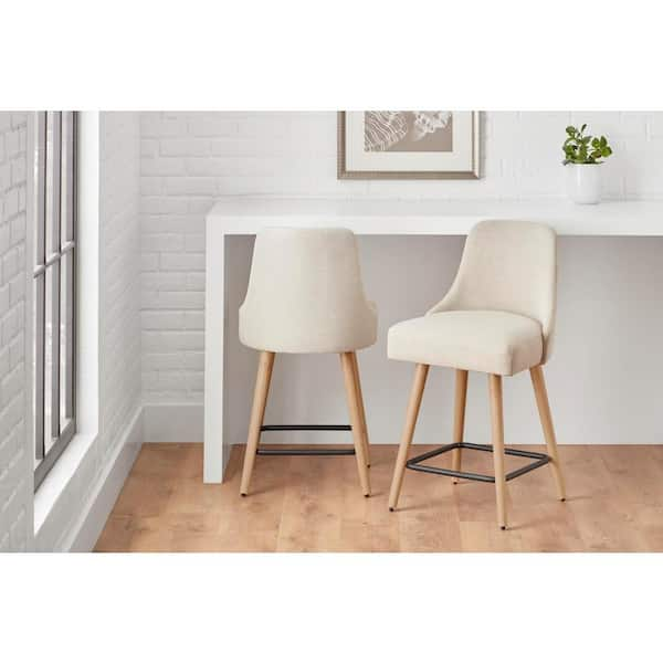 beige bar stools with backs