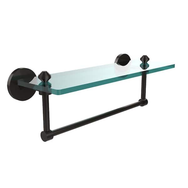 Allied Brass Southbeach 16 in. L x in. H x in. W Clear Glass Vanity  Bathroom Shelf with Towel Bar in Oil Rubbed Bronze SB-1TB/16-ORB The Home  Depot