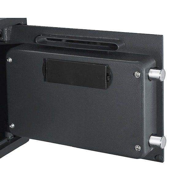 Unbranded - 0.67 cu. ft. Depository Digital Safe - Electronic Lockbox with Keypad and 2 Manual Override Keys