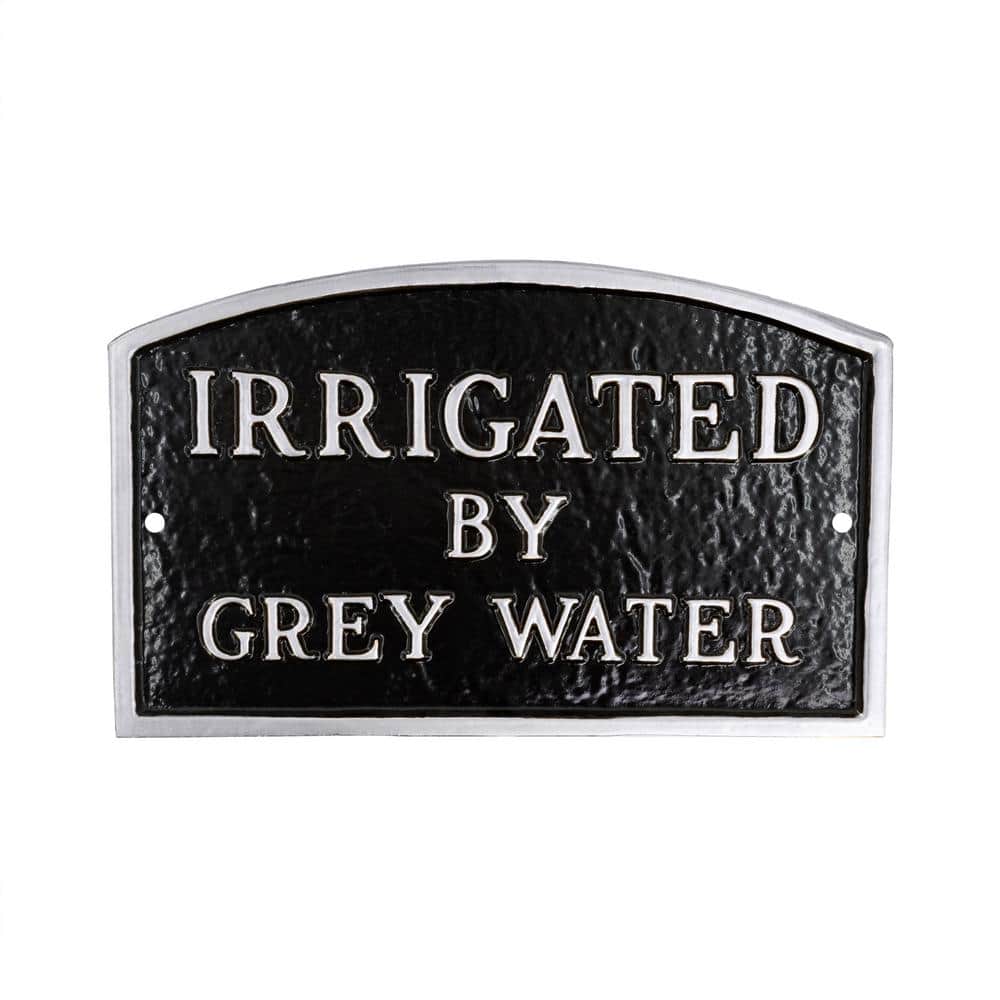 5.5 in. x 9 in. Small Arch Irrigated by Grey Water Statement Plaque Sign - Black/Silver price history on PriceWatchPro