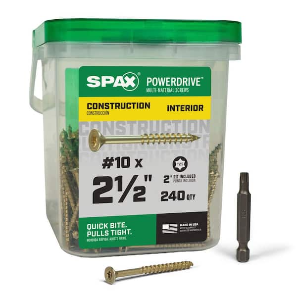 SPAX #10 x 2-1/2 in. PowerDrive Interior T25 T-Star Flat Head