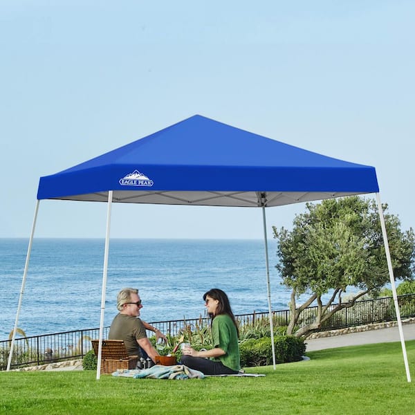 EAGLE PEAK 10 ft. W x 10 ft. D Slant Leg Pop-Up Canopy Tent