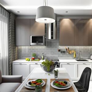 True Gray 3 in. x 6 in. x 8 mm Glass Subway Tile (5 sq. ft./case)