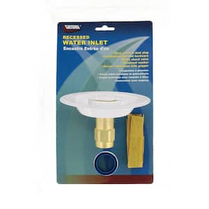 Recessed Water Inlet - FPT, Colonial White (Carded)