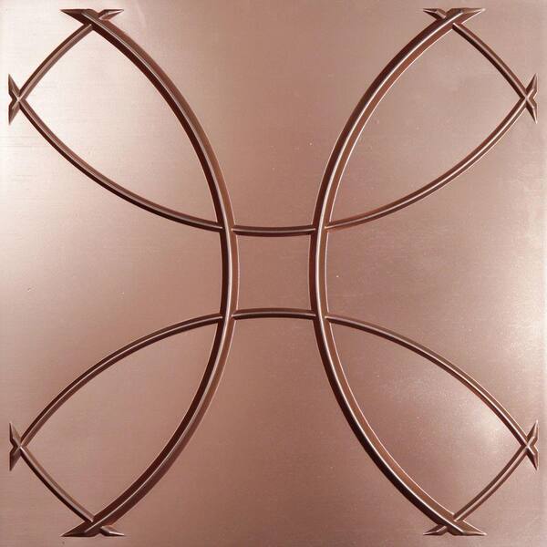Ceilume Celestial Faux Copper Evaluation Sample, Not suitable for installation - 2 ft. x 2 ft. Lay-in or Glue-up Ceiling Panel