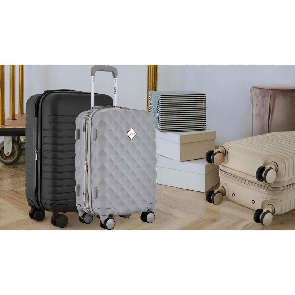 Kensie 20 in. Dusty Pink Rolling Expandable Carry-On Luggage KN