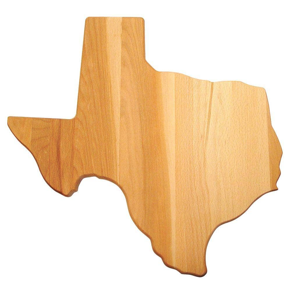 Vellum Texas Shaped Wood Paper Composite Serving and Cutting Board 13-1/4 x 13