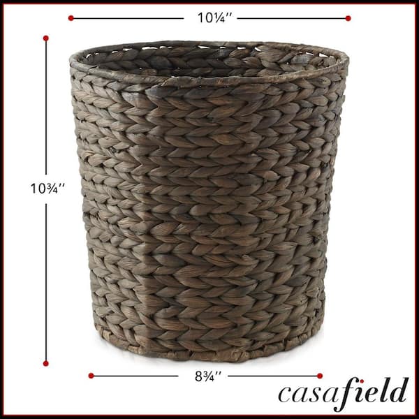 Brown Basket デモセット4枚 Casafield Brown Espresso 15.5 in. x 12 in. Wicker Hyacinth