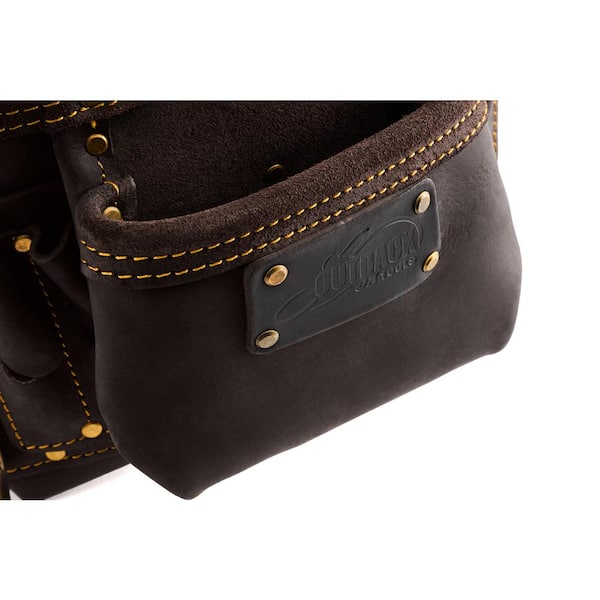 OX TOOLS Brown Oil Tanned Leather 10-Pocket Nail and Tool Pouch OX