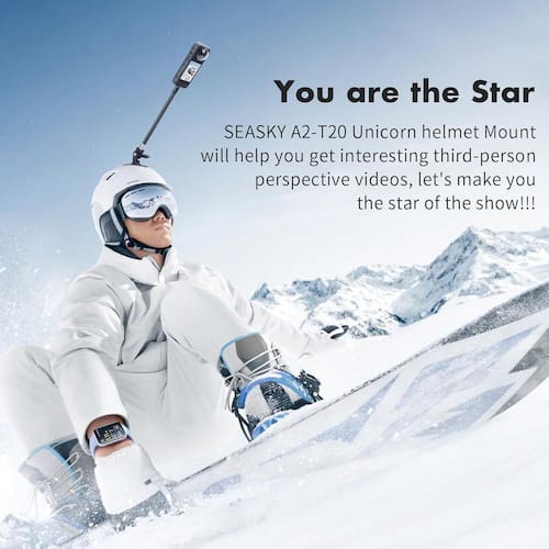 Carbon Fiber Helmet Mount for 360° Cams Electronics