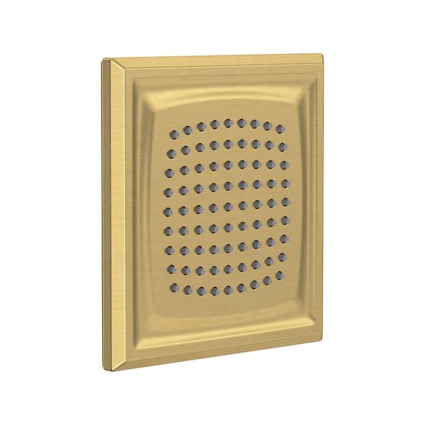 American Standard Town Square 1-Spray Pattern 6.3 in. Single Wall Mount Fixed Shower Head in Brushed Cool Sunrise