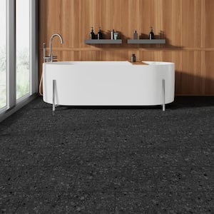 Gaspesie Park Terrazzo 22 MIL x 11.9 in. W x 23.8 in. L Click Lock Waterproof Vinyl Tile Flooring (17.7 sq. ft./case)