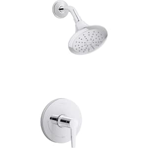 Pitch Rite-Temp 1-Handle Wall-Mount Shower Trim Kit in Polished Chrome
