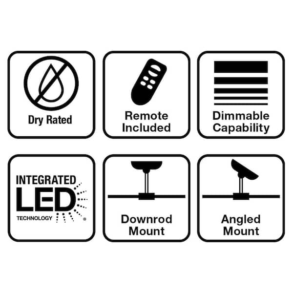 Mercer 52 in. LED Indoor Brushed Nickel Ceiling Fan with Light Kit and Remote Control