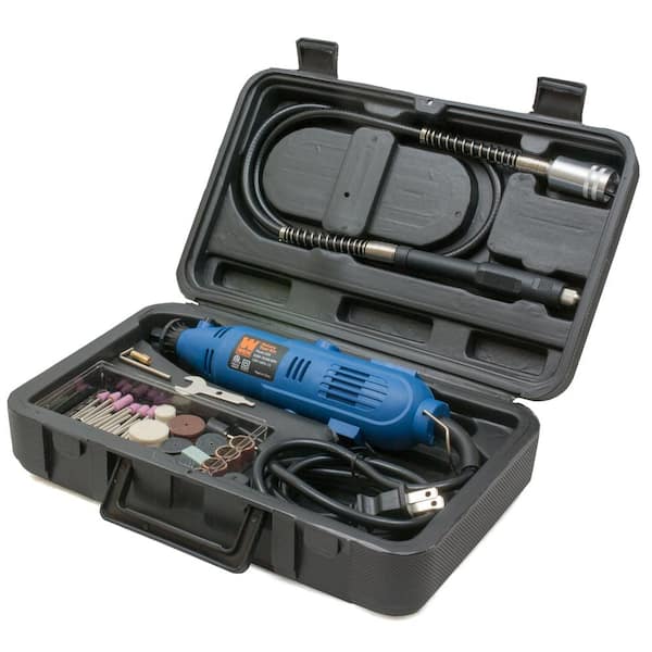 WEN 23103 1 Amp Variable Speed Rotary Tool with 100+ Accessories, Carrying Case and Flex Shaft