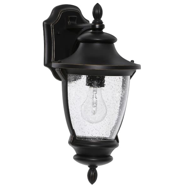 Home Decorators Collection Wilkerson 1 Light Black Outdoor Wall Lantern Sconce 23452 - Home Decorators Wilkerson Collection