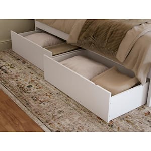 Urban White Bed Drawers Queen-King