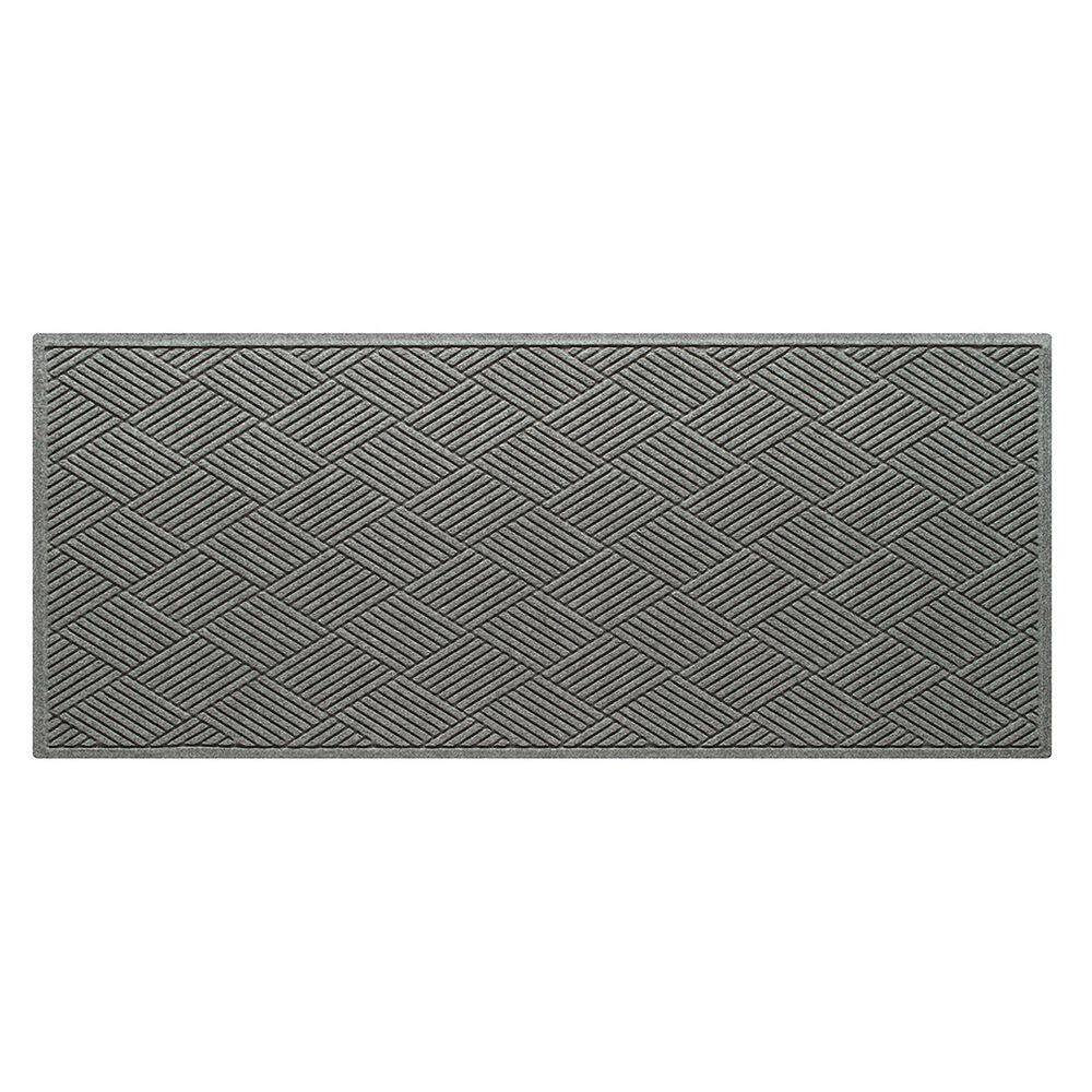 Waterhog Diamonds 35 in. x 100 in. PET Polyester Indoor Outdoor Runner Medium Gray price history on PriceWatchPro