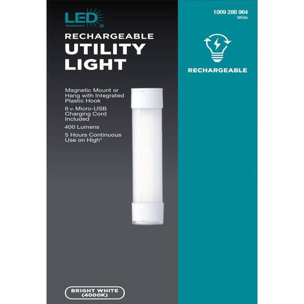 PRIVATE BRAND UNBRANDED 8 in. Rechargeable Battery Dimmable Bright