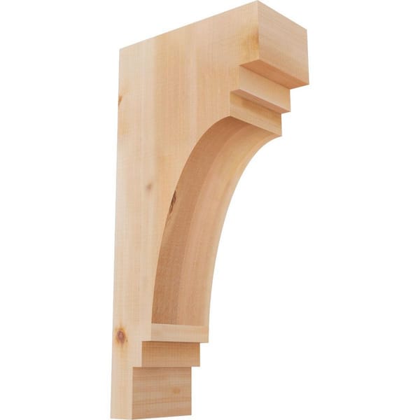 Ekena Millwork 5-1/2 in. x 12 in. x 24 in. Western Red Cedar Pescadero Smooth Corbel