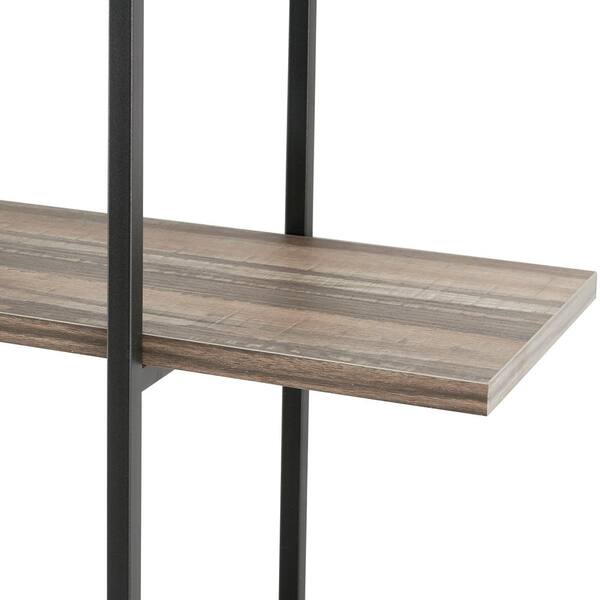 Danya B XF151012OK Large Rectangular Shelf Unit - Weathered Oak