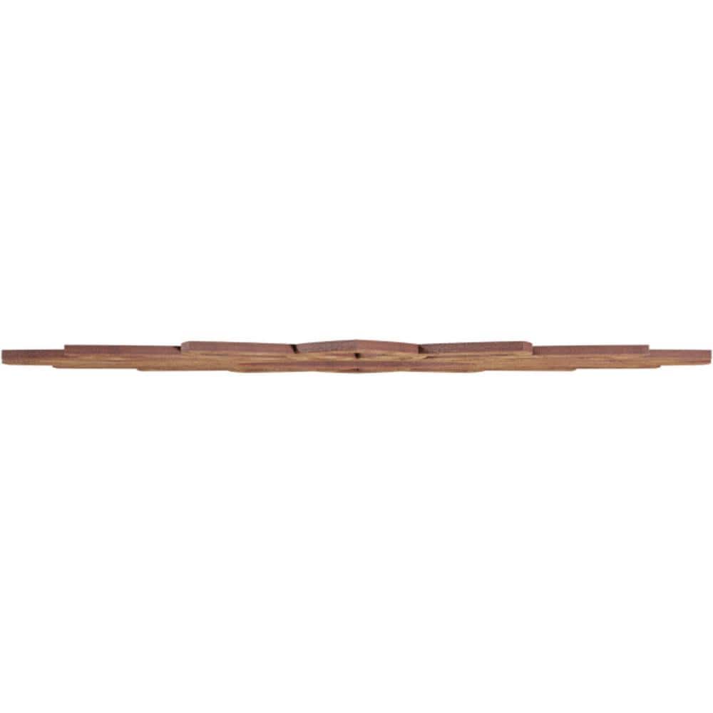 18-Inch Walnut Wood Daisy Fretwork Ceiling Medallion