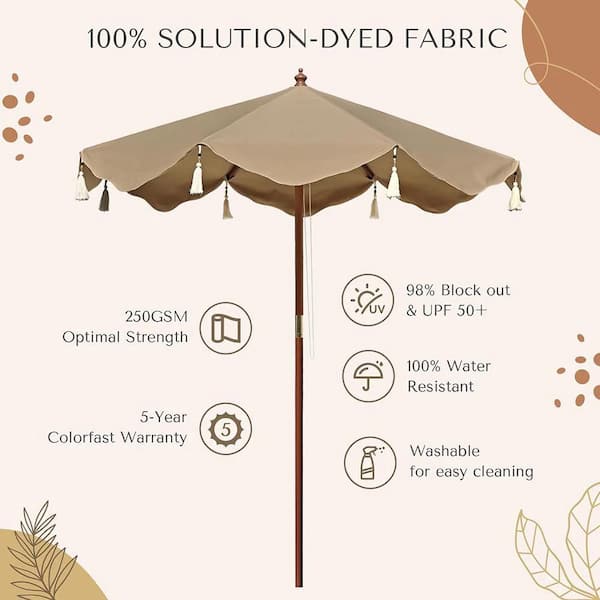 aleko 9 feet outdoor garden patio steel umbrella burgundy color Westbay 9 ft. Steel Umbrella - Maroon