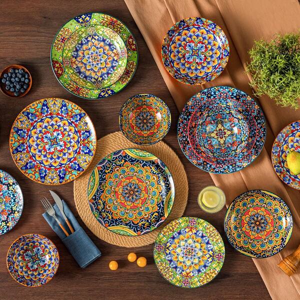 Kitchenware Multi Colored Stoneware Dinnerware Sets Nature Dinner