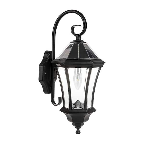 GAMA SONIC Victorian 1-Light Black Outdoor Rust Resistant Solar